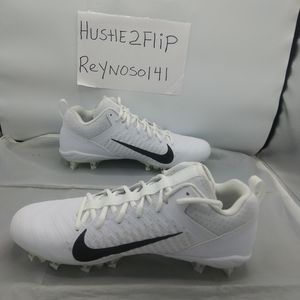 Nike Alpha Menace Pro 2 Low White Black Football Cleats CV6477-100 Men sz 12or13